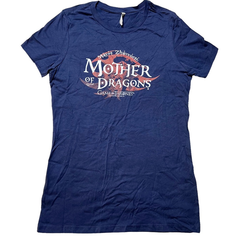 NWOT Bella-Canvas Game of Thrones SS Graphic T-Shirt in Navy Women’s Sz L